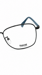 Polaroid PLD D390/G V81 Dark Ruthenium Blue Stainless Steel Square Eyeglasses Frame