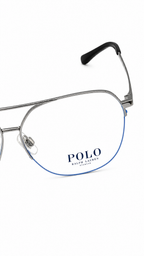 Polo Ralph Lauren PH1183 9002 Gunmetal Semi-Rimless Double Bridge Aviator Eyeglasses 54mm
