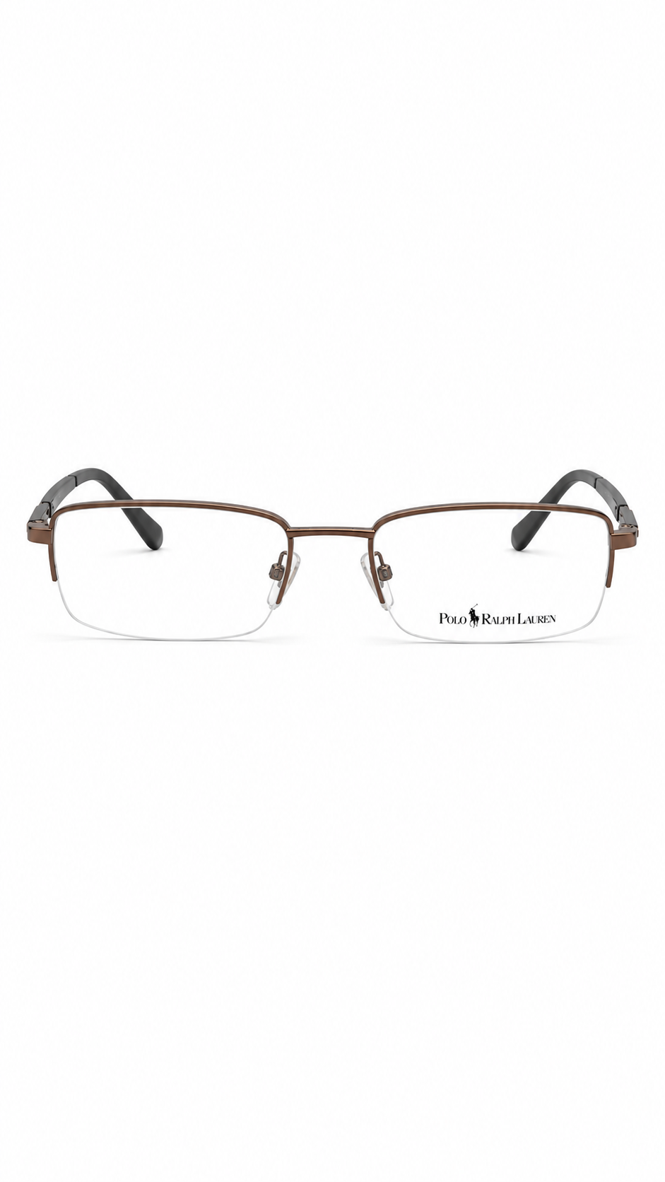 Polo Ralph Lauren PH1890 366 Bronze Semi-Rimless Rectangular Eyeglasses Frame