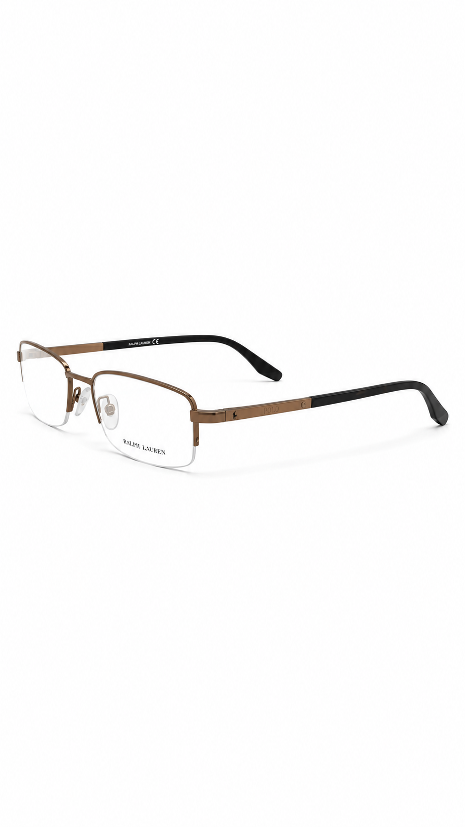 Polo Ralph Lauren PH1890 366 Bronze Semi-Rimless Rectangular Eyeglasses Frame