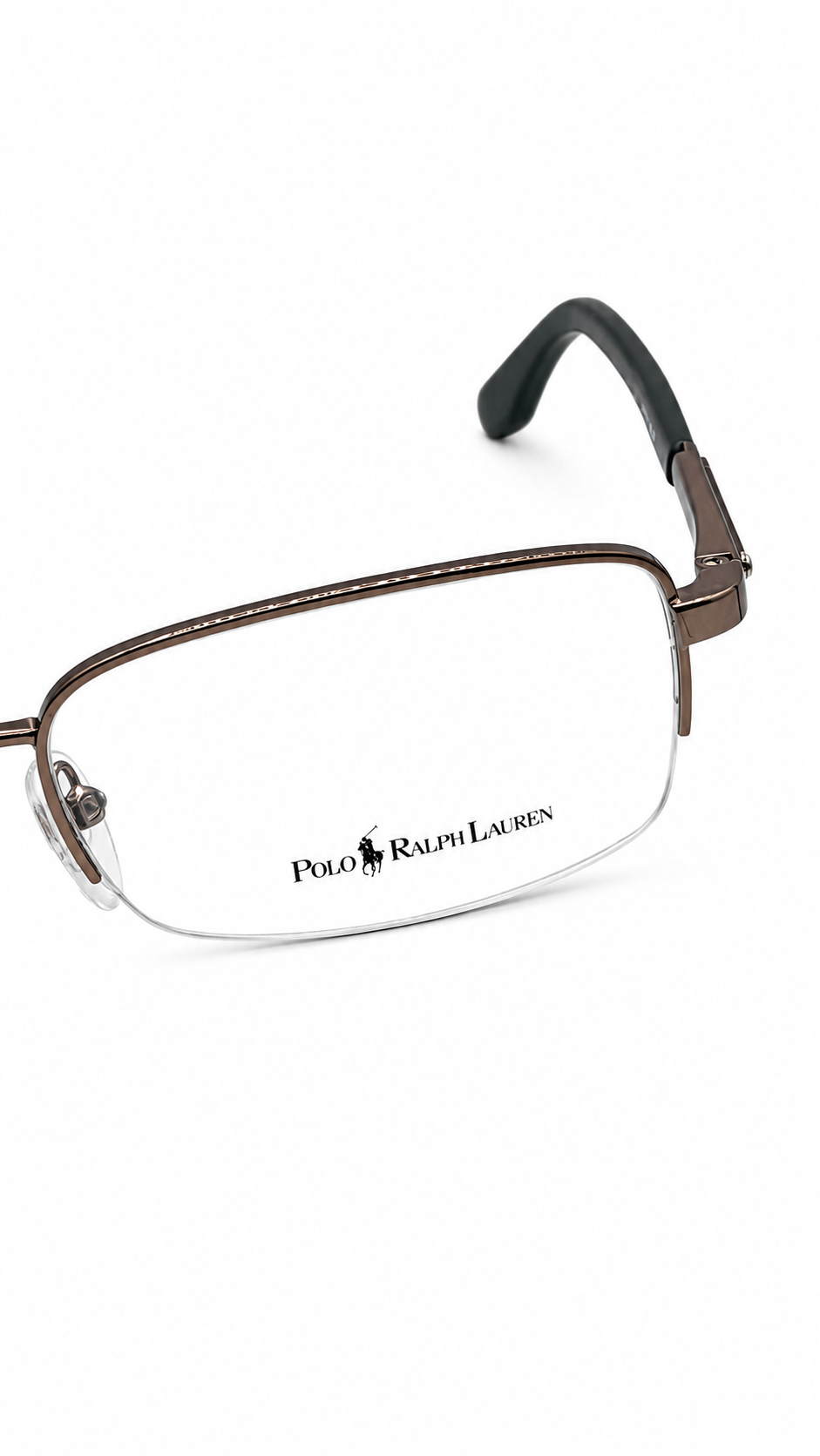 Polo Ralph Lauren PH1890 366 Bronze Semi-Rimless Rectangular Eyeglasses Frame