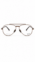 Ray-Ban RB6225V 1236 Copper Rose Gold Titanium Double Bridge Aviator Eyeglasses 58mm