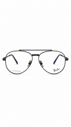 Ray-Ban RB6225V 1238 Dark Gunmetal Titanium Double Bridge Aviator Eyeglasses 58mm