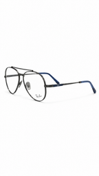 Ray-Ban RB6225V 1238 Dark Gunmetal Titanium Double Bridge Aviator Eyeglasses 58mm