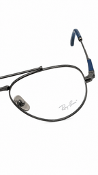 Ray-Ban RB6225V 1238 Dark Gunmetal Titanium Double Bridge Aviator Eyeglasses 58mm