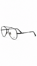 Ray-Ban RB6225V 1237 Matte Black Titanium Double Bridge Aviator Eyeglasses 58mm