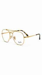 Ray-Ban RB3648V 2500 Arista Gold Double Bridge Square Aviator Eyeglasses 54mm