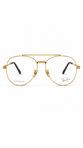 Ray-Ban RB8225V 1220 Antique Gold Titanium Double Bridge Aviator Eyeglasses 58mm