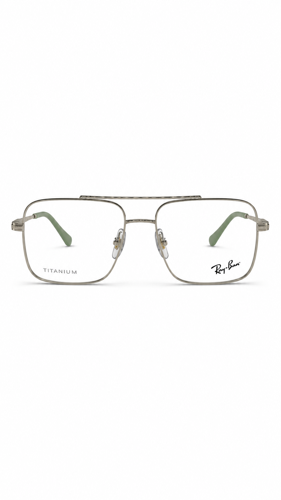 Ray-Ban RB3758V 2993 Light Gold Double Bridge Square Eyeglasses 54mm