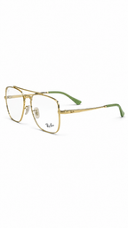 Ray-Ban RB3758V 2993 Light Gold Double Bridge Square Eyeglasses 54mm