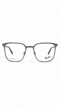 Ray-Ban RB6512 2502 Brushed Gunmetal Metal Square Eyeglasses 54mm