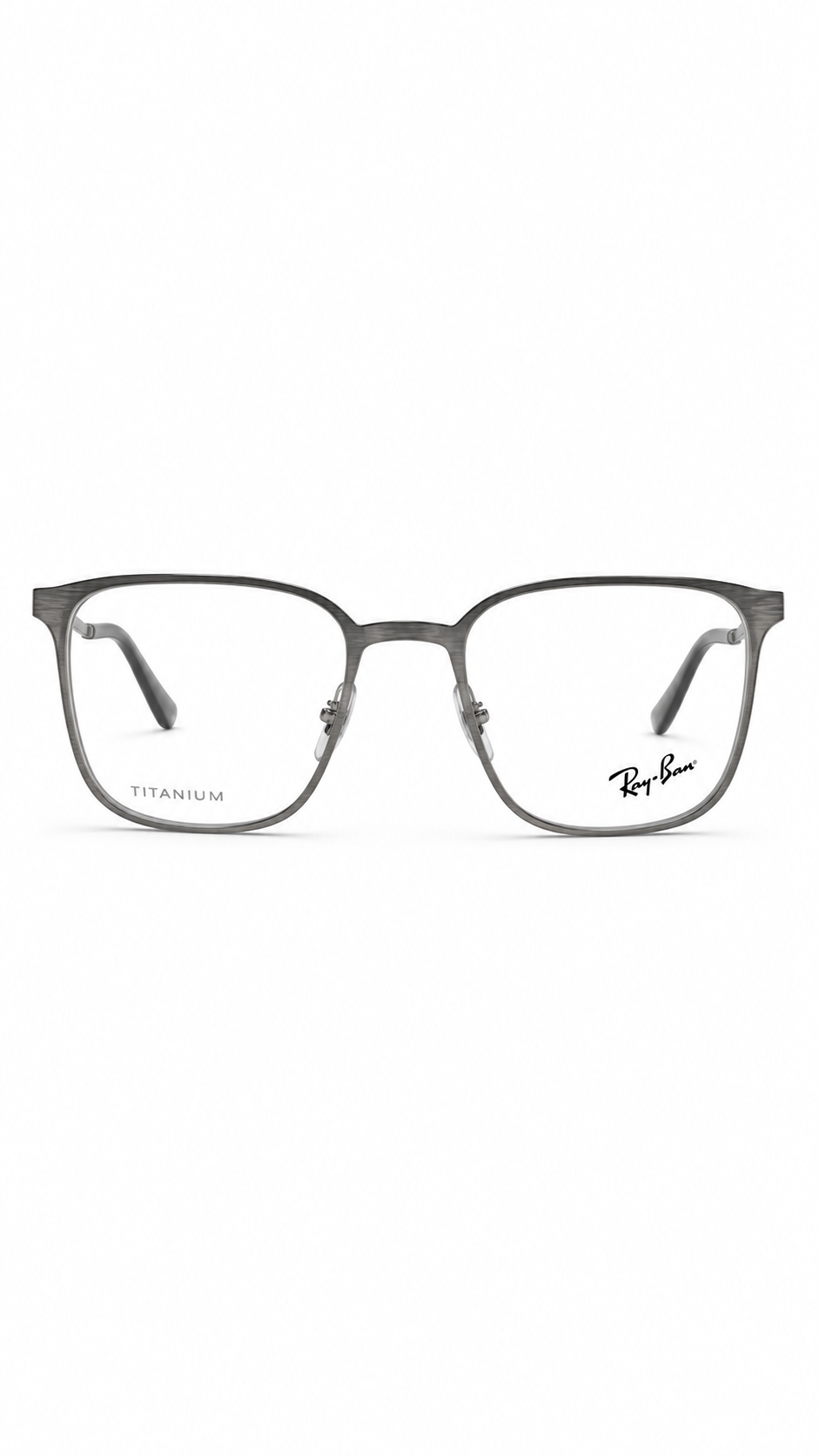 Ray-Ban RB6512 2502 Brushed Gunmetal Metal Square Eyeglasses 54mm