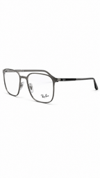 Ray-Ban RB6512 2502 Brushed Gunmetal Metal Square Eyeglasses 54mm