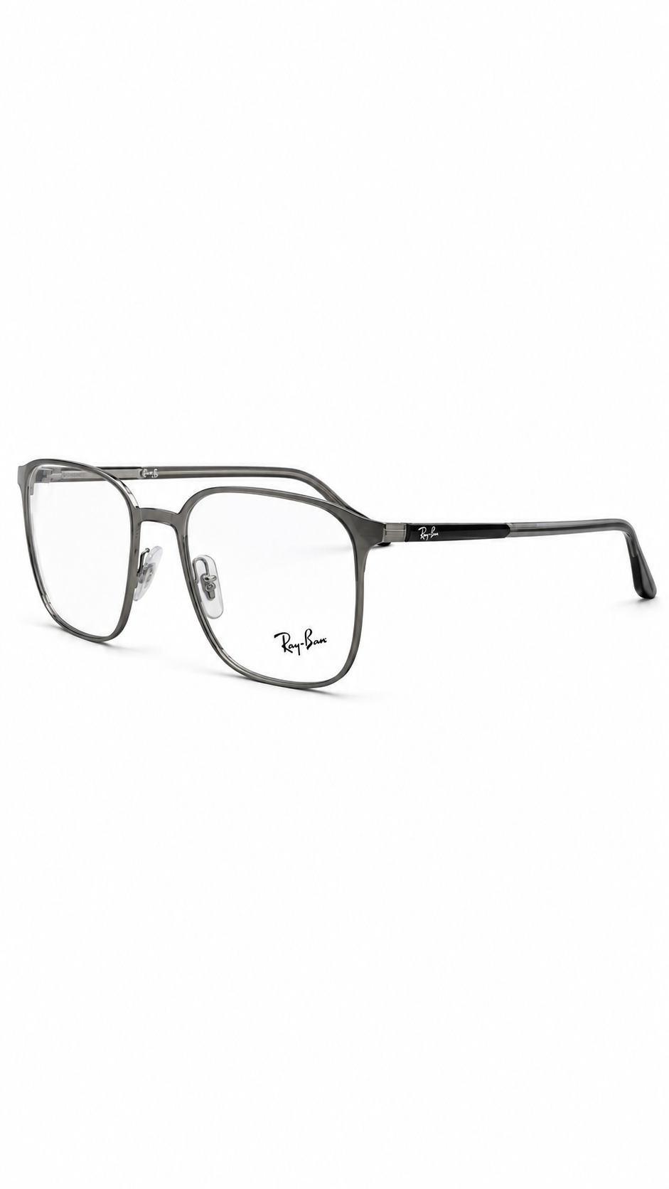 Ray-Ban RB6512 2502 Brushed Gunmetal Metal Square Eyeglasses 54mm