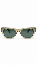 Ray-Ban RB0840SF Translucent Beige Acetate Square Sunglasses Classic Green G-15 Lenses 50mm