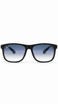 Ray-Ban RB4220 Matte Black Square Rectangular Sunglasses Blue Gradient Lenses 55mm