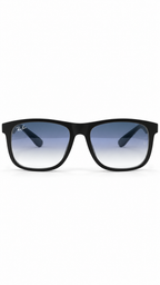 Ray-Ban RB4220 Matte Black Square Rectangular Sunglasses Blue Gradient Lenses 55mm
