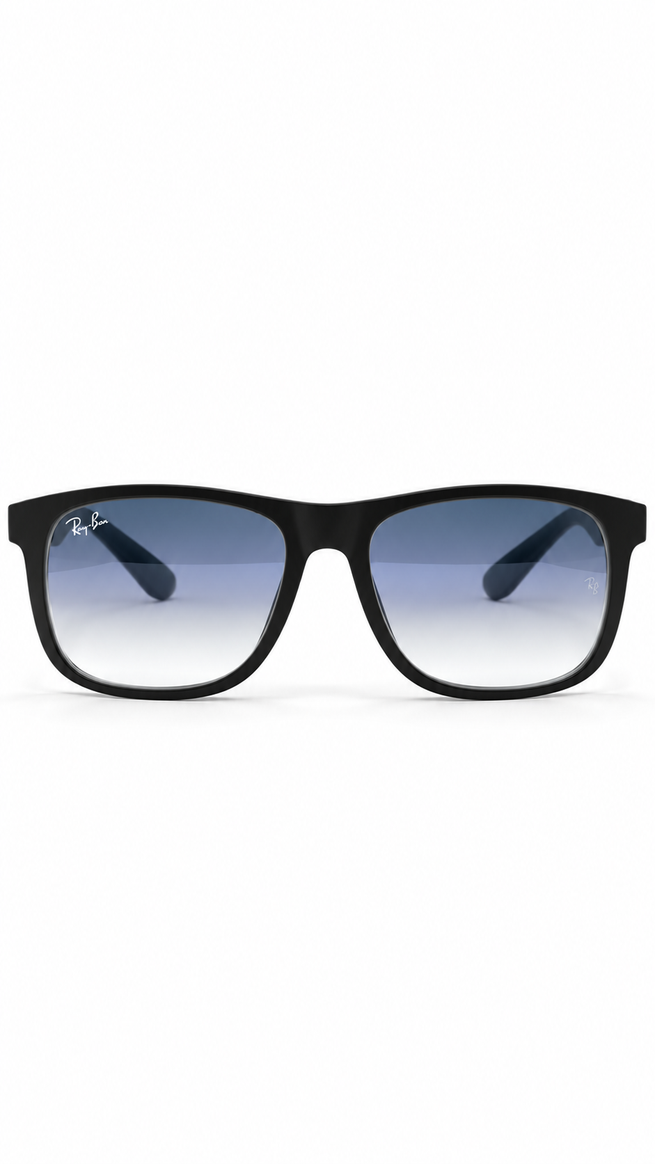 Ray-Ban RB4220 Matte Black Square Rectangular Sunglasses Blue Gradient Lenses 55mm