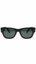 Ray-Ban RB0840SF Matte Black Acetate Mega Wayfarer Sunglasses Classic Green G-15 Lenses 50mm