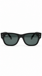 Ray-Ban RB0840SF Matte Black Acetate Mega Wayfarer Sunglasses Classic Green G-15 Lenses 50mm