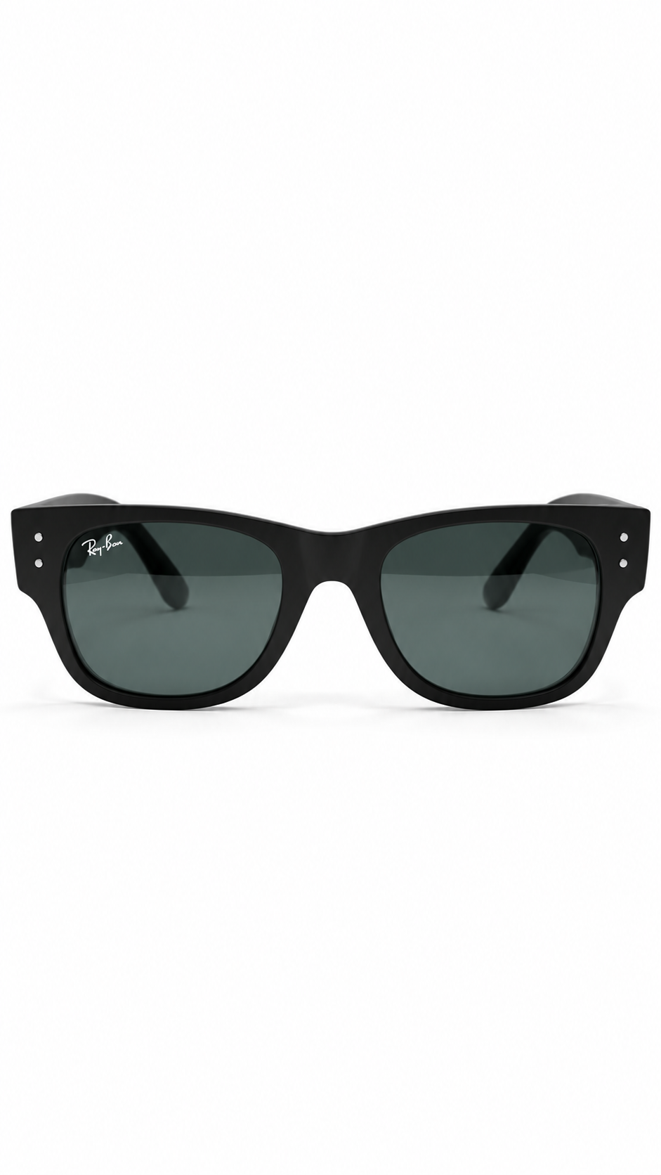 Ray-Ban RB0840SF Matte Black Acetate Mega Wayfarer Sunglasses Classic Green G-15 Lenses 50mm