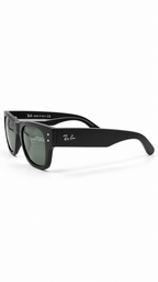 Ray-Ban RB0840SF Matte Black Acetate Mega Wayfarer Sunglasses Classic Green G-15 Lenses 50mm