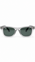 Ray-Ban RB2140F Transparent Clear Grey Acetate Wayfarer Sunglasses Classic Green G-15 Lenses 50mm