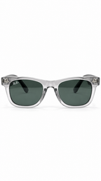 Ray-Ban RB2140F Transparent Clear Grey Acetate Wayfarer Sunglasses Classic Green G-15 Lenses 50mm