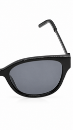 Saint Laurent SL 4800 Black Cat-Eye Sunglasses Silver YSL Logo Hinge Dark Grey Lenses 54mm