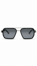 Gucci T0963 Silver & Olive Green Metal Double Bridge Sunglasses Grey Lenses 54mm