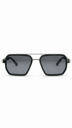 Gucci T0963 Silver & Olive Green Metal Double Bridge Sunglasses Grey Lenses 54mm