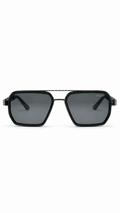 Gucci T0963 Dark Gunmetal & Black Double Bridge Sunglasses Grey Lenses 54mm