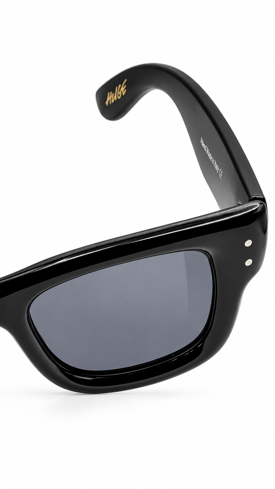 Ray-Ban RB4940 Black Acetate Square Sunglasses Dark Grey Polarized Lenses 45mm