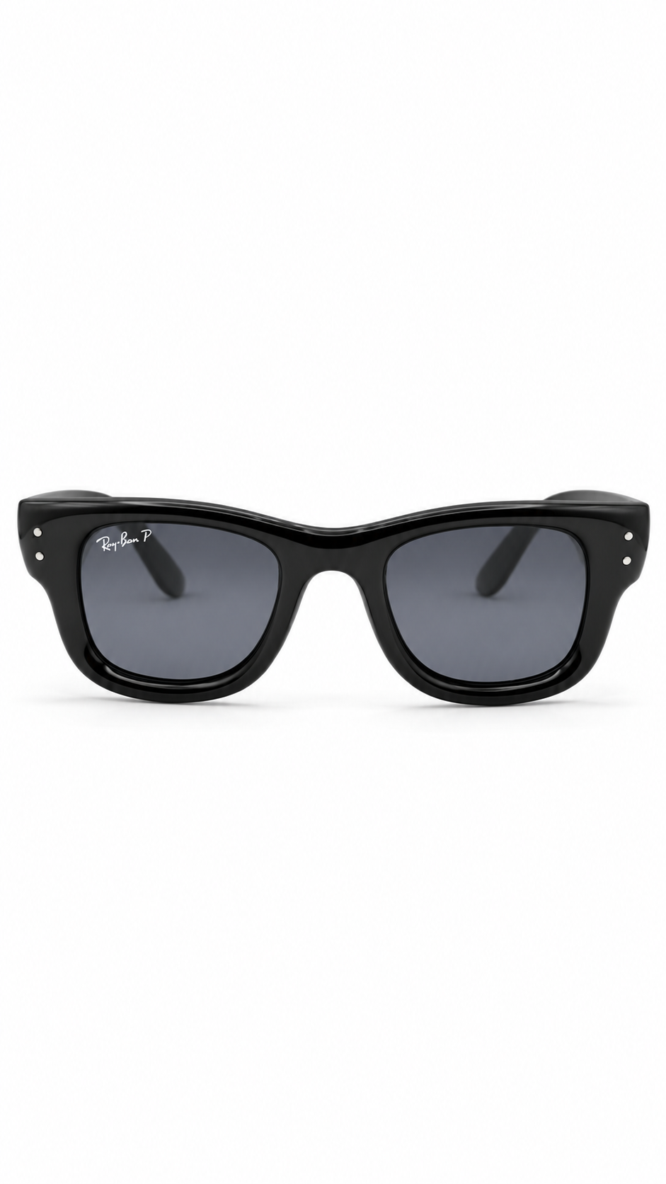 Ray-Ban RB4940 Black Acetate Square Sunglasses Dark Grey Polarized Lenses 45mm