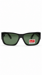 Ray-Ban RB2187 Black Acetate Rectangular Sunglasses Classic G-15 Green Lenses 54mm