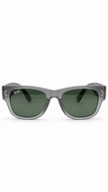 Ray-Ban RB0840SF Translucent Grey Acetate Square Sunglasses Classic Green G-15 Lenses 50mm