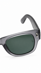 Ray-Ban RB0840SF Translucent Grey Acetate Square Sunglasses Classic Green G-15 Lenses 50mm
