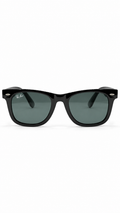 Ray-Ban ORB2140F Black Acetate Original Wayfarer Sunglasses Classic G-15 Green Lenses 50mm