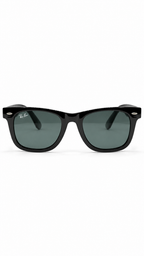 Ray-Ban ORB2140F Black Acetate Original Wayfarer Sunglasses Classic G-15 Green Lenses 50mm