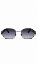 Maybach TS9126 Octagonal Sunglasses – Silver Metal / Grey Gradient Lenses (58mm)