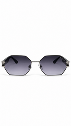 Maybach TS9126 Octagonal Sunglasses – Silver Metal / Grey Gradient Lenses (58mm)