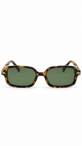 Miu Miu 34111 Rectangular Sunglasses – Tortoiseshell / Green Lenses (58mm)