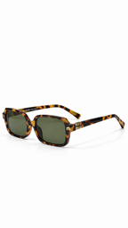 Miu Miu 34111 Rectangular Sunglasses – Tortoiseshell / Green Lenses (58mm)