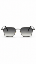 Cartier 69516 Dark Silver Gunmetal Metal Frame Square Sunglasses Gradient Grey 59mm