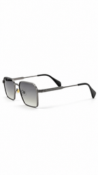 Cartier 69516 Dark Silver Gunmetal Metal Frame Square Sunglasses Gradient Grey 59mm