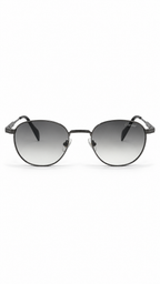 Cartier 69615 Dark Silver Gunmetal Metal Frame Sunglasses Gradient Grey Lenses 56mm