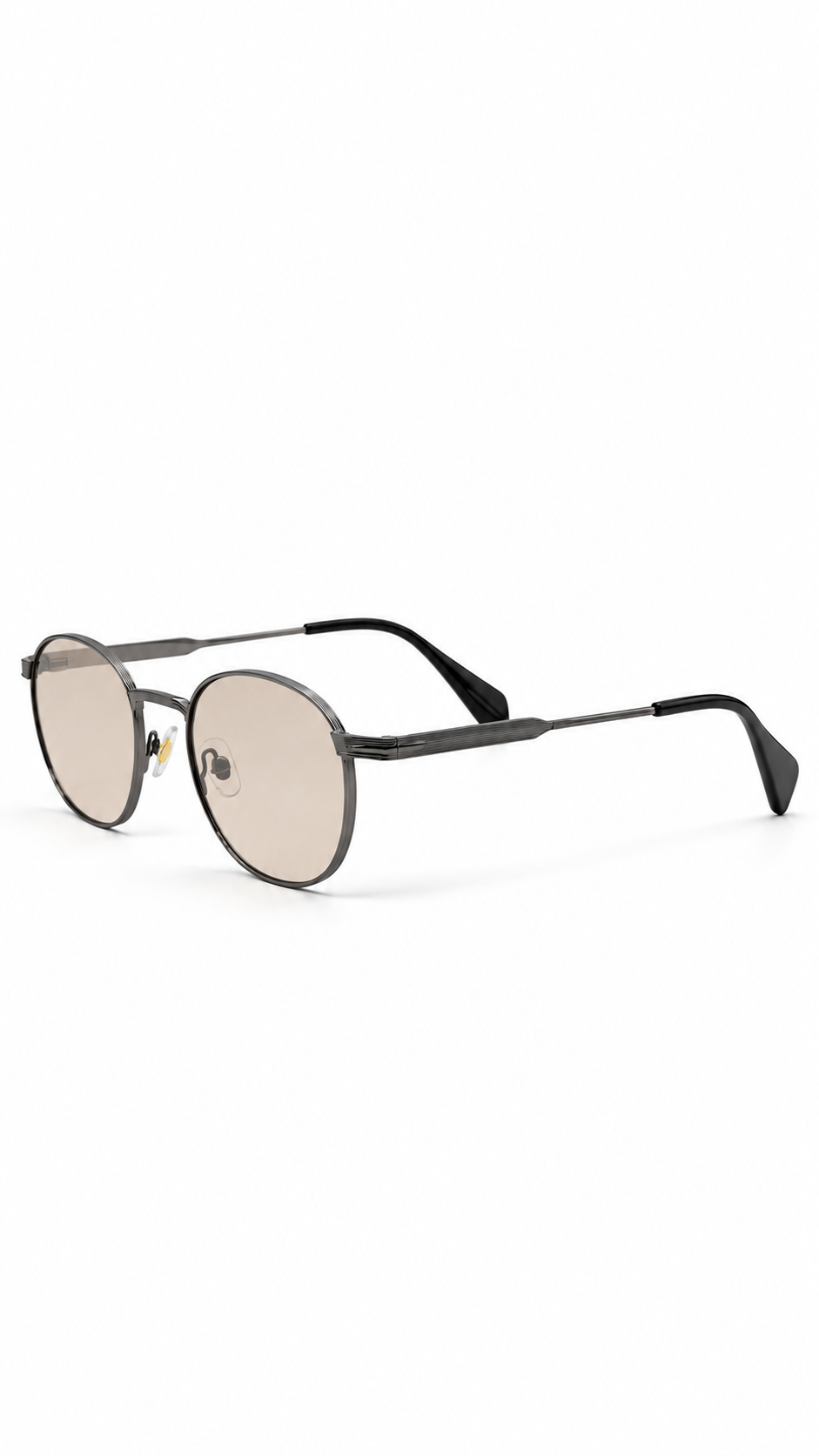 Cartier 69615 Gunmetal Rounded Square Sunglasses – Rose Tint Lenses (56mm)