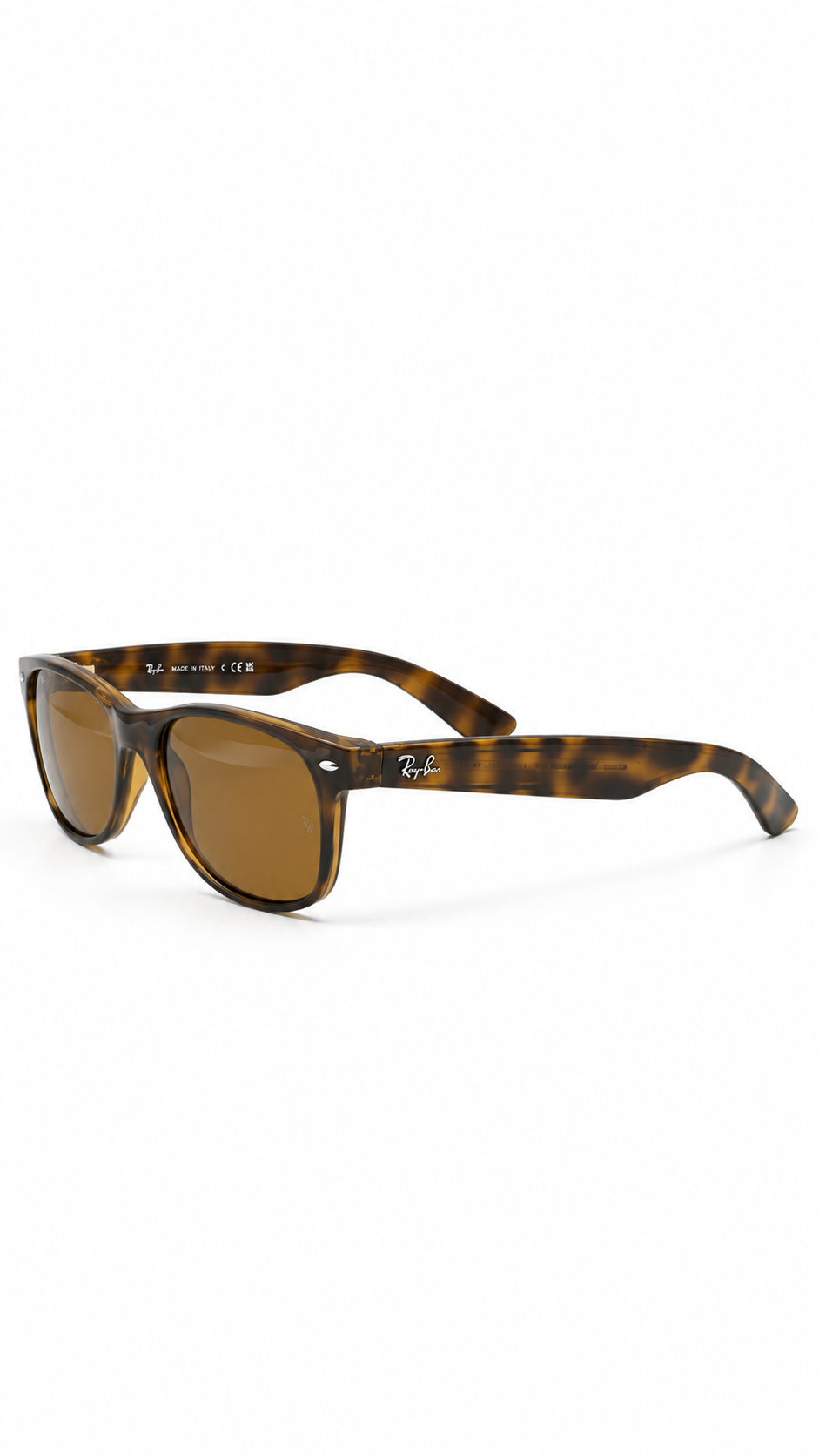 Ray-Ban RB 2132 New Wayfarer Light Havana Sunglasses – Brown Lenses (55mm)