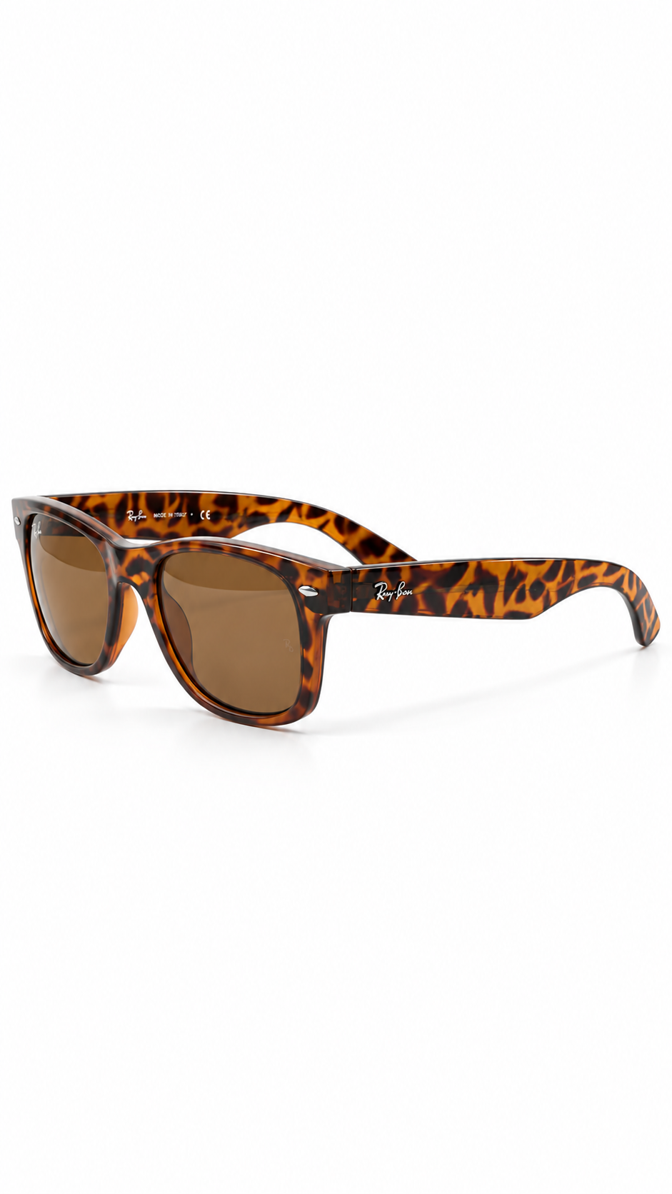 Ray-Ban RB 2132 New Wayfarer Light Havana Sunglasses – B-15 Brown Lenses (55mm)