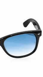 Ray-Ban RB 2132 New Wayfarer Black Sunglasses – Blue Gradient Lenses (55mm)